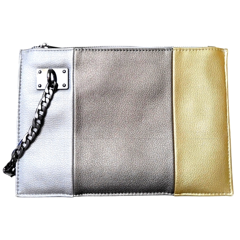 SONDRA ROBERTS THREE BLOCKED COLOR CLUTCH - Picture 1 of 7
